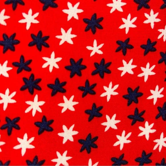Boden red white & blue stars dress viscose POCKETS 3/4 sleeve shift size 8 8R - Picture 4 of 13